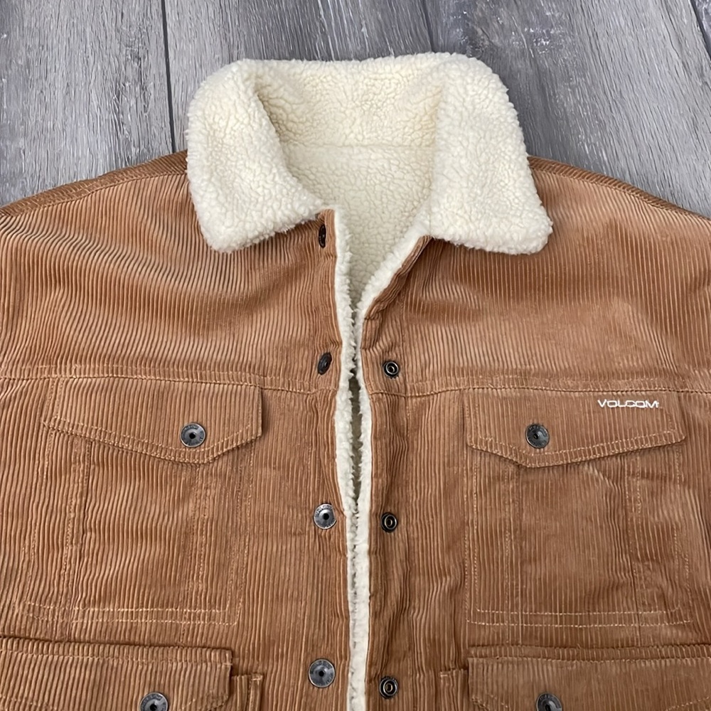 Volcom Reversible, Fleece Jacket, Size Small - image 2